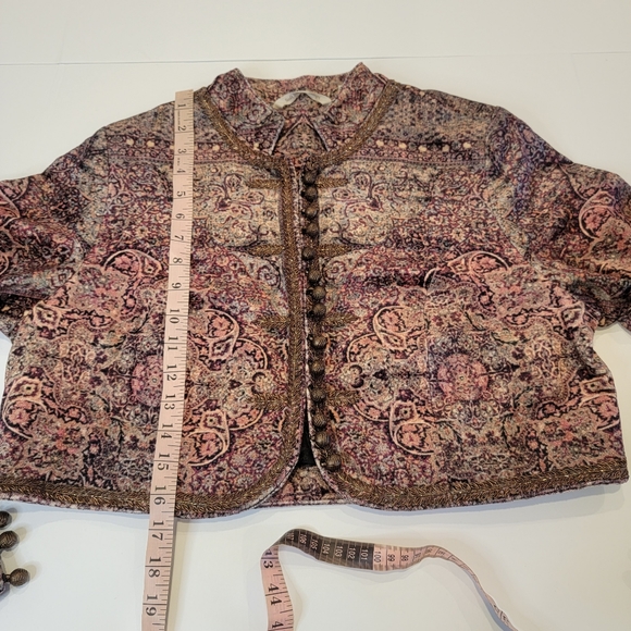 Soft Surroundings Icon Velvet Bolero  Crop Shrug Urbina Umber Size PM - Picture 14 of 16